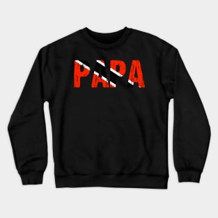 Trinidadian Tobagonian Dad Papa Father Trinidad & Tobago Flag Crewneck Sweatshirt